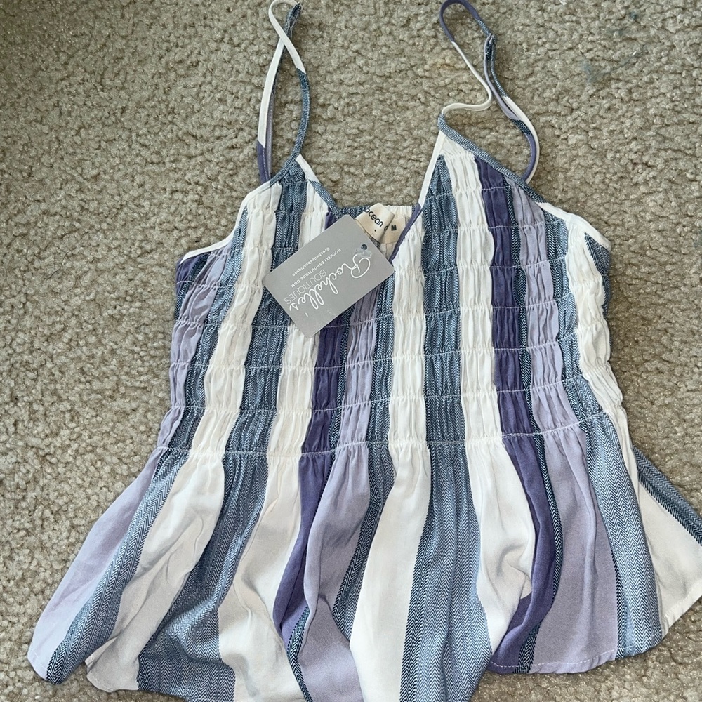Ocean drive leaf palm and lip balm tank